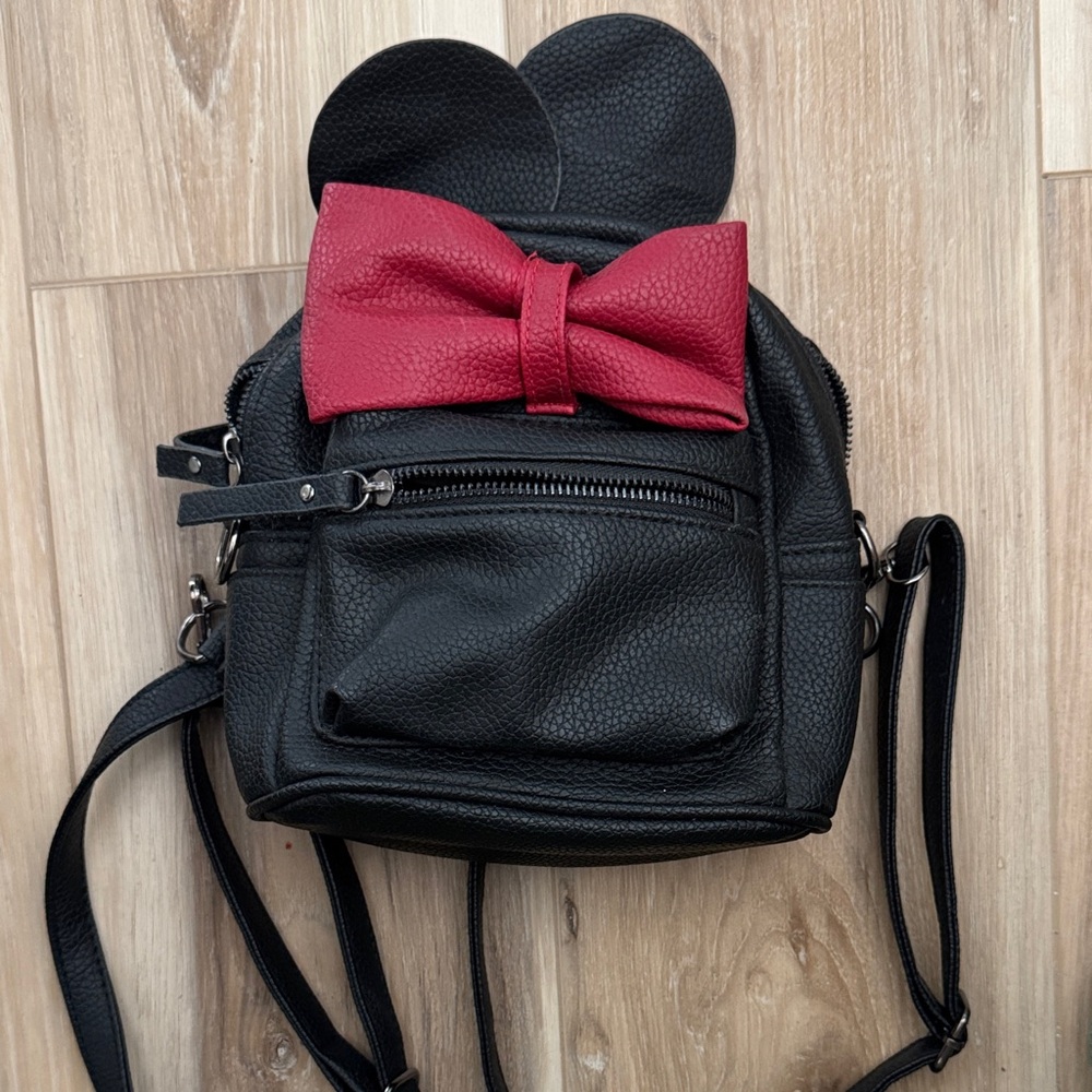 Black and Red Bow Backpack